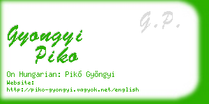 gyongyi piko business card
