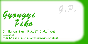 gyongyi piko business card